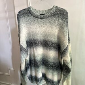 Cotton On Women's Crew Neck Sweater - Gray and Cream